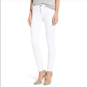 AG The Legging Ankle Super Skinny White Jeans 28